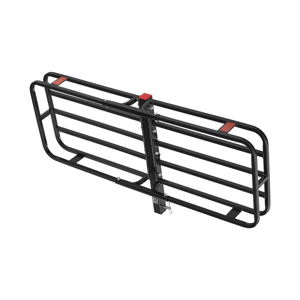 VEVOR 53" x 19" x 5", Hitch Cargo Carrier, 500 lbs Capacity Hitch Cargo Carrier with Hitch Stabilizer & Ratchet Straps, Hitch Mount Cargo Carrier with Cargo Net with Hook, Fit for SUVs