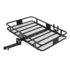 VEVOR Hitch Mount Cargo Carrier, 60" x 36" x 6" Folding Rear Luggage Rack Basket with Waterproof Cargo Bag, 500LBS Capacity High-Strength Steel Hitch Cargo Carrier Fits 2" Receiver for SUV Pickups