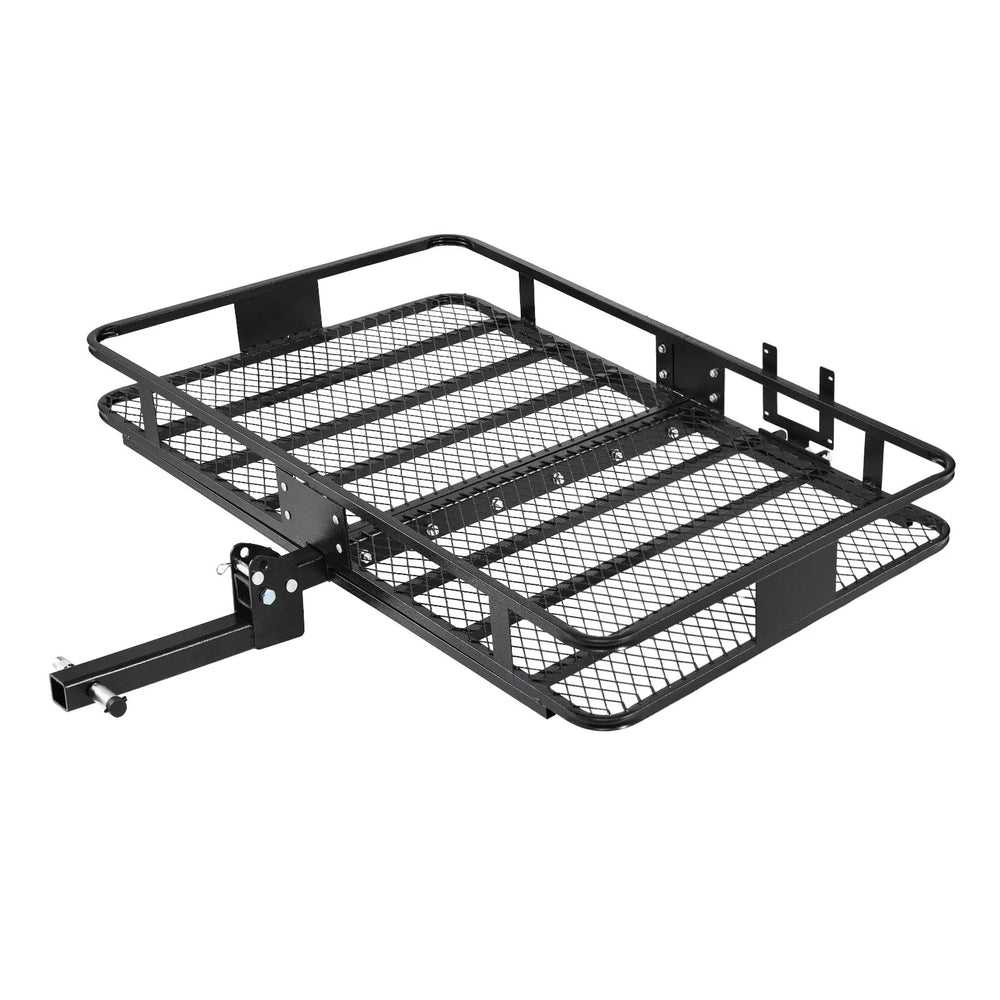 VEVOR Hitch Mount Cargo Carrier, 60" x 36" x 6" Folding Rear Luggage Rack Basket with Waterproof Cargo Bag, 500LBS Capacity High-Strength Steel Hitch Cargo Carrier Fits 2" Receiver for SUV Pickups
