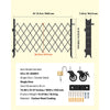 VEVOR Single Folding Security Gate, Lockable Scissor Gate with 360° Swivel Casters, Outdoor Barricade Steel Retractable Gates, for Entry Security, Garage, Warehouse & Pool, 74.80 x 51.57 in (W x H)