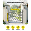VEVOR Single Folding Security Gate, Lockable Scissor Gate with 360° Swivel Casters, Outdoor Barricade Steel Retractable Gates, for Entry Security, Garage, Warehouse & Pool, 43.31 x 51.57 in (W x H)