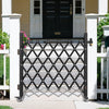 VEVOR Single Folding Security Gate, Lockable Scissor Gate with 360° Swivel Casters, Outdoor Barricade Steel Retractable Gates, for Entry Security, Garage, Warehouse & Pool, 43.31 x 51.57 in (W x H)