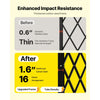 VEVOR Single Folding Security Gate, Lockable Scissor Gate with 360° Swivel Casters, Outdoor Barricade Steel Retractable Gates, for Entry Security, Garage, Warehouse & Pool, 66.93 x 51.57 in (W x H)
