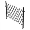 VEVOR Single Folding Security Gate, Lockable Scissor Gate with 360° Swivel Casters, Outdoor Barricade Steel Retractable Gates, for Entry Security, Garage, Warehouse & Pool, 66.93 x 51.57 in (W x H)