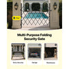 VEVOR Single Folding Security Gate, Lockable Scissor Gate with 360° Swivel Casters, Outdoor Barricade Steel Retractable Gates, for Entry Security, Garage, Warehouse & Pool, 70.87 x 63.39 in (W x H)