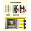 VEVOR Single Folding Security Gate, Lockable Scissor Gate with 360° Swivel Casters, Outdoor Barricade Steel Retractable Gates, for Entry Security, Garage, Warehouse & Pool, 49.61 x 77.76 in (W x H)