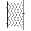 VEVOR Single Folding Security Gate, Lockable Scissor Gate with 360° Swivel Casters, Outdoor Barricade Steel Retractable Gates, for Entry Security, Garage, Warehouse & Pool, 49.61 x 77.76 in (W x H)