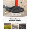 VEVOR 4 Pack Traffic Delineator Posts, 34 in Traffic Safety Cones with Weighted Base, Reflective Strips and Chain, Heavy Duty Delineator Posts for Construction Site, Parking Lot, Crowd Control, Red