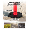 VEVOR 9 Pack Traffic Delineator Posts, 48 inches Traffic Safety Cones with Weighted Base and Reflective Strips, Heavy Duty Delineator Posts for Construction Site, Parking Lot, Crowd Control, Red