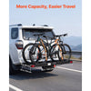 VEVOR Hitch Cargo Carrier with Bike Racks, 62" x 20" x 3" Hitch Mount Cargo Carrier for 2 Mountain Bikes, 500LBS Capacity High-Strength Steel Rear Luggage Basket Fits 2" Receiver for SUVs Pickups