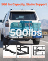 VEVOR Hitch Cargo Carrier Bike Rack, 66" x 20" x 6" Folding Hitch Mount Cargo Carrier for 2 Fat Tire/Mountain Bikes, 500LBS Capacity High-Strength Steel Luggage Basket Fits 2" Receiver for SUV Pickups
