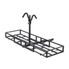 VEVOR Hitch Cargo Carrier Bike Rack, 66" x 20" x 6" Folding Hitch Mount Cargo Carrier for 2 Fat Tire/Mountain Bikes, 500LBS Capacity High-Strength Steel Luggage Basket Fits 2" Receiver for SUV Pickups