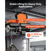 VEVOR Electric Hoist Manual Trolley, 2200 lbs/1 Ton Load for PA600 PA700 PA800 PA900 PA1000, Push Beam Trolley with Dual Wheels, 2.68"-4.33" Adjustable Beam Flange Width for Straight & Curved I-Beam