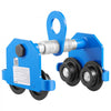 VEVOR Manual Trolley, 2200 lbs/1 Ton Load Capacity, Push Beam Trolley with Dual Wheels, Adjustable for I-Beam Flange Width 2.4" to 7", Heavy Duty Carbon Steel Garage Hoist for Straight & Curved I Beam