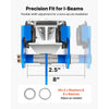VEVOR Manual Trolley, 6600 lbs/3 Ton Load Capacity, Push Beam Trolley with Dual Wheels, Adjustable for I-Beam Flange Width 2.5" to 8", Heavy Duty Carbon Steel Garage Hoist for Straight & Curved I Beam