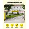 VEVOR Double Folding Security Gate, Lockable Scissor Gate with 360° Swivel Casters, Outdoor Barricade Steel Retractable Gates, for Entry Security, Garage, Warehouse & Pool, 129.92 x 63.19 in (W x H)