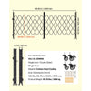 VEVOR Double Folding Security Gate, Lockable Scissor Gate with 360° Swivel Casters, Outdoor Barricade Steel Retractable Gates, for Entry Security, Garage, Warehouse & Pool, 129.92 x 63.19 in (W x H)