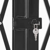 VEVOR Double Folding Security Gate, Lockable Scissor Gate with 360° Swivel Casters, Outdoor Barricade Steel Retractable Gates, for Entry Security, Garage, Warehouse & Pool, 129.92 x 63.19 in (W x H)