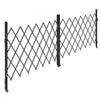 VEVOR Double Folding Security Gate, Lockable Scissor Gate with 360° Swivel Casters, Outdoor Barricade Steel Retractable Gates, for Entry Security, Garage, Warehouse & Pool, 145.67 x 63.19 in (W x H)