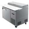 VEVOR 44"W Commercial Refrigerator 10.8 Cu. Ft Pizza Prep Table Fridge, 19" Ultra Wide Cutting Board Salad Refrigerated Worktop, Mega Top Stainless Steel Food Prep Cooler, 6 x 1/3 Pans with Lids