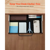 VEVOR 13" Wide Under Desk Drawer Slide Out, Under Desk Mounted Pull-out Drawer Attachment, Hidden Desktop Storage Organizer, Under Table Pencil Drawer for office Home Sit Stand Workstation, 15x9x3 in