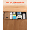 VEVOR 22" Wide Under Desk Drawer Slide Out, Under Desk Mounted Pull-out Drawer Attachment, Hidden Desktop Storage Organizer, Under Table Pencil Drawer for office Home Sit Stand Workstation, 25x9x3 in