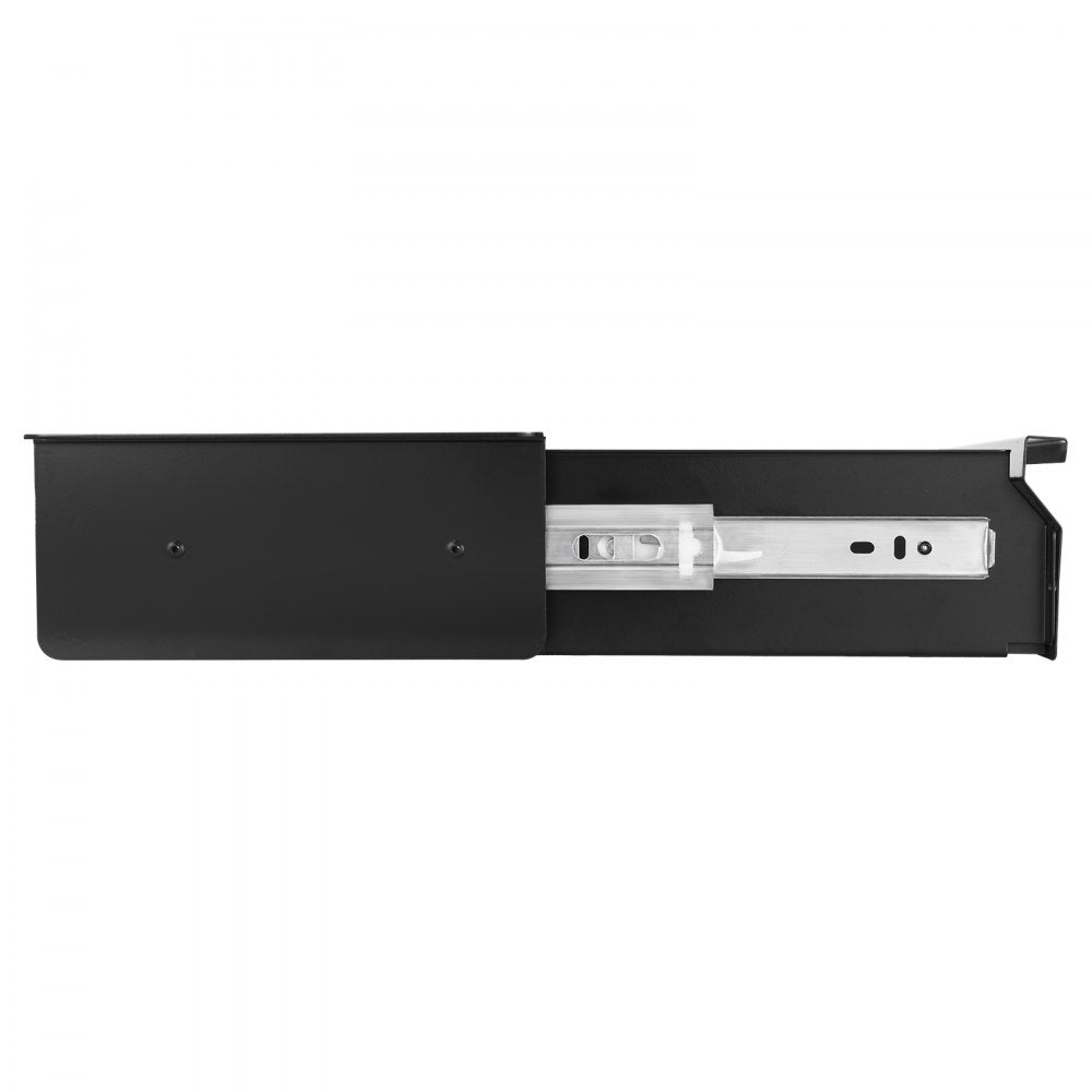 VEVOR 26" Wide Under Desk Drawer Slide Out, Under Desk Mounted Pull-out Drawer Attachment, Hidden Desktop Storage Organizer, Under Table Pencil Drawer for office Home Sit Stand Workstation, 29x9x4 in