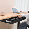 VEVOR 33" Wide Under Desk Drawer Slide Out, Under Desk Mounted Pull-out Drawer Attachment, Hidden Desktop Storage Organizer, Under Table Pencil Drawer for office Home Sit Stand Workstation, 33x9x4 in