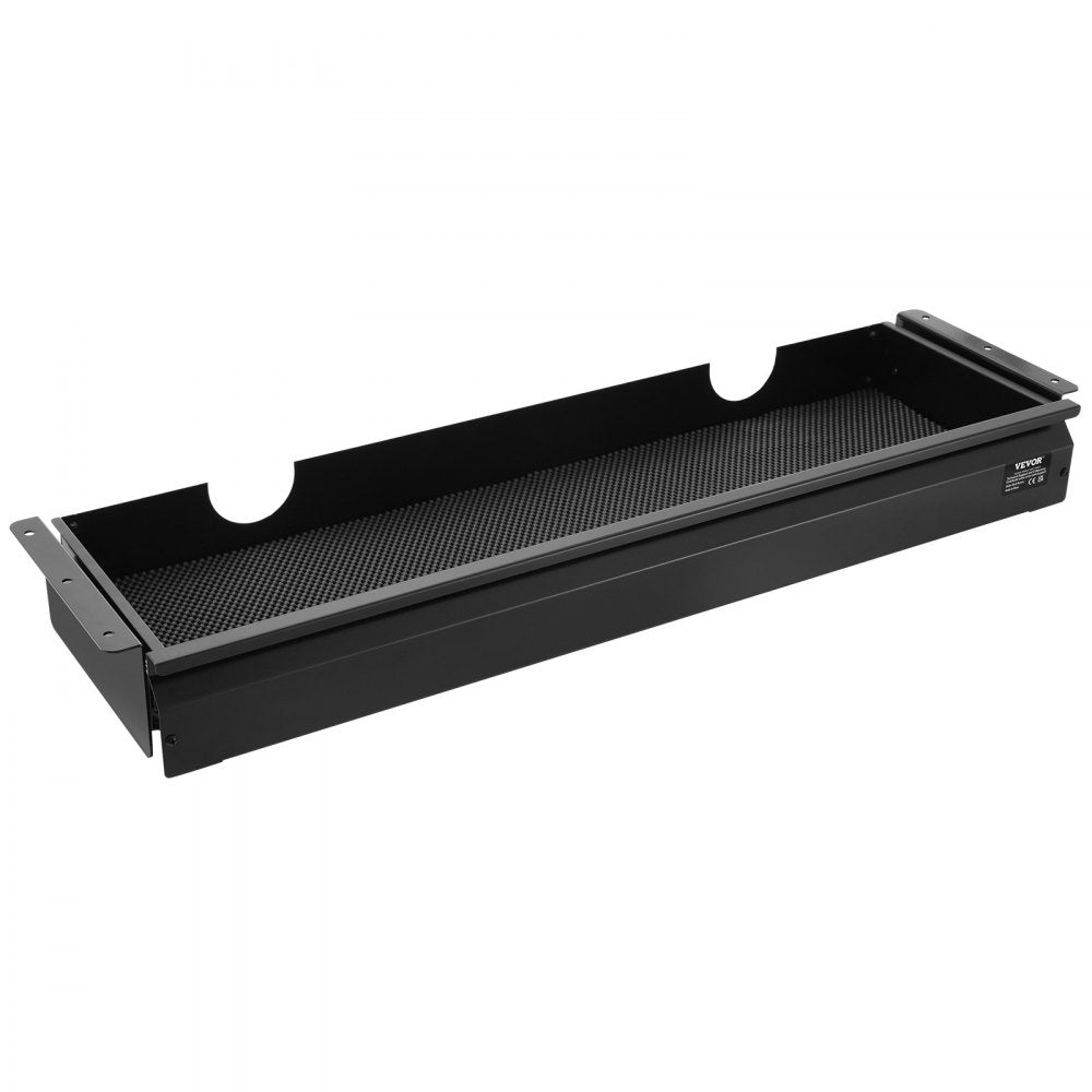 VEVOR 33" Wide Under Desk Drawer Slide Out, Under Desk Mounted Pull-out Drawer Attachment, Hidden Desktop Storage Organizer, Under Table Pencil Drawer for office Home Sit Stand Workstation, 33x9x4 in