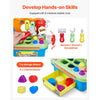 VEVOR Musical Workbench Toy, Sounds & Lights, Musical Learning Workbench for Toddler Age 2 Years and Up, Baby Pretend Play Tool Set, Infant Shape Sorter Activities, Kids Pounding Game, Boys & Girls
