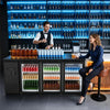 VEVOR Back Bar Cooler, 19.6 Cu. Ft Counter Height Beverage Refrigerator, Commercial Bar Display Fridge w/ 3 Glass Doors, LED Lighting, Fan Cooling Beer Wine Cooler for Pub, Merchandiser, Store