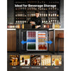 VEVOR Back Bar Cooler, 11.8 Cu. Ft Counter Height Beverage Refrigerator, Commercial Display Fridge w/ 2 Glass Doors, LED Lighting, Shelves, Fan Cooling Beer Wine Cooler for Pub, Merchandiser, Office