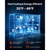 VEVOR Back Bar Cooler, 11.4 Cu.Ft Commercial Beverage Refrigerator with 3 Glass Door, Large Under Counter Fridge w/ LED Lighting, Shelf, Low-E Glass Display Cooler for Store, Lobby, Restaurant, Pub
