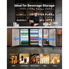VEVOR Back Bar Cooler, 11.4 Cu.Ft Commercial Beverage Refrigerator with 3 Glass Door, Large Under Counter Fridge w/ LED Lighting, Shelf, Low-E Glass Display Cooler for Store, Lobby, Restaurant, Pub