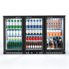 VEVOR Back Bar Cooler, 11.4 Cu.Ft Commercial Beverage Refrigerator with 3 Glass Door, Large Under Counter Fridge w/ LED Lighting, Shelf, Low-E Glass Display Cooler for Store, Lobby, Restaurant, Pub