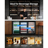 VEVOR Back Bar Cooler, 11.4 Cu.Ft Commercial Beverage Refrigerator, 3 Sliding Glass Doors, Fan Cooling Under Counter Beer Fridge w/ LED Lighting, Shelves, Low-E Glass Display for Drinks, Bar, Store