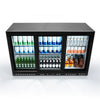VEVOR Back Bar Cooler, 11.4 Cu.Ft Commercial Beverage Refrigerator, 3 Sliding Glass Doors, Fan Cooling Under Counter Beer Fridge w/ LED Lighting, Shelves, Low-E Glass Display for Drinks, Bar, Store