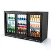 VEVOR Back Bar Cooler, 11.4 Cu.Ft Commercial Beverage Refrigerator, 3 Sliding Glass Doors, Fan Cooling Under Counter Beer Fridge w/ LED Lighting, Shelves, Low-E Glass Display for Drinks, Bar, Store