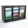 VEVOR Back Bar Cooler, 11.4 Cu.Ft Commercial Beverage Refrigerator, 3 Sliding Glass Doors, Fan Cooling Under Counter Beer Fridge w/ LED Lighting, Shelves, Low-E Glass Display for Drinks, Bar, Store