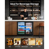 VEVOR Back Bar Cooler, 7.4 Cu. Ft Commercial Beverage Refrigerator, Under Counter Bar Fridge with 2 Sliding Doors, LED Lighting, Adjustable Shelves, Low-E Glass Display Cooler for Beer, Wine, Drink
