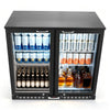 VEVOR Back Bar Cooler, 7.4 Cu. Ft Commercial Beverage Refrigerator, Under Counter Bar Fridge with 2 Glass Doors, LED Lighting, Shelves, Low-E Glass Display Cooler for Beer, Soda, Wine, Drinks