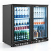 VEVOR Back Bar Cooler, 7.4 Cu. Ft Commercial Beverage Refrigerator, Under Counter Bar Fridge with 2 Glass Doors, LED Lighting, Shelves, Low-E Glass Display Cooler for Beer, Soda, Wine, Drinks
