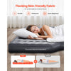 VEVOR Car Air Mattress, Inflatable Car Camping Mattress, Oxford Thickened Travel Beds, Comfortable and Durable Portable Sleeping Pad with Air Pump, Nozzle, Carry Bag, Fits Most SUV MPV Sedan, Gray