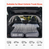 VEVOR Car Air Mattress, Inflatable Car Camping Mattress, Oxford Thickened Travel Beds, Comfortable and Durable Portable Sleeping Pad with Air Pump, Nozzle, Carry Bag, Fits Most SUV MPV Sedan, Gray