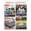 VEVOR Car Air Mattress, Inflatable Car Camping Mattress, Oxford Thickened Travel Beds, Comfortable and Durable Portable Sleeping Pad with Air Pump, Nozzle, Carry Bag, Fits Most SUV MPV Sedan, Gray