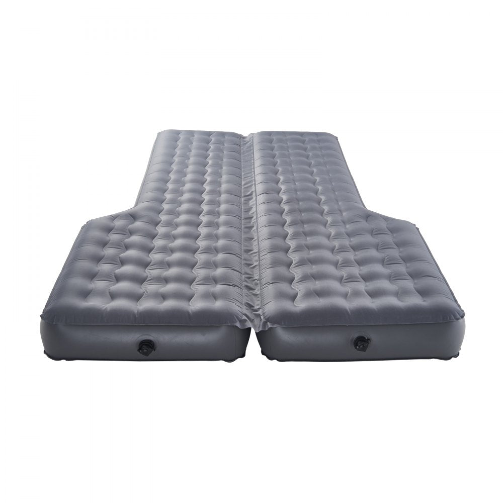 VEVOR Car Air Mattress, Inflatable Car Camping Mattress, Oxford Thickened Travel Beds, Comfortable and Durable Portable Sleeping Pad with Air Pump, Nozzle, Carry Bag, Fits Most SUV MPV Sedan, Gray