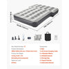VEVOR Car Air Mattress, Fits Toyota 4runner, Jeep Wrangler, Inflatable Car Camping Mattress, Flocking Thickened Blow Up Travel Beds, Durable Portable Sleeping Pad with Built in Pump, 2 Pillows, Gray