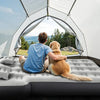 VEVOR Car Air Mattress, Fits Toyota 4runner, Jeep Wrangler, Inflatable Car Camping Mattress, Flocking Thickened Blow Up Travel Beds, Durable Portable Sleeping Pad with Built in Pump, 2 Pillows, Gray