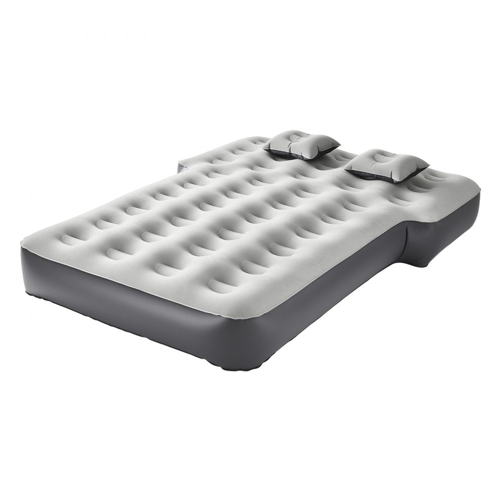 VEVOR Car Air Mattress, Fits Toyota 4runner, Jeep Wrangler, Inflatable Car Camping Mattress, Flocking Thickened Blow Up Travel Beds, Durable Portable Sleeping Pad with Built in Pump, 2 Pillows, Gray