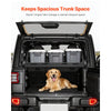VEVOR Rear Trunk Cargo Rack, for 2018-2024 Jeep Wrangler JLU Sky One-Touch Power Top 4-Door Hardtops, 300 lbs, Carbon Steel Basket Tray Interior Storage Luggage Carrier with Net, Shelf Stand Organizer for Camping